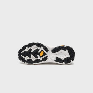 HOKA Mafate Speed 4 Lite trail shoe rubber outsole in white and black with Vibram branding